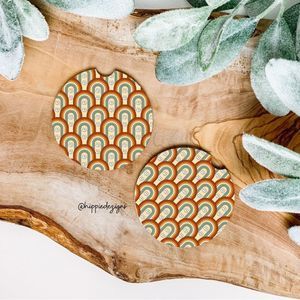 70’s Rainbow Car Coaster 2 Pack